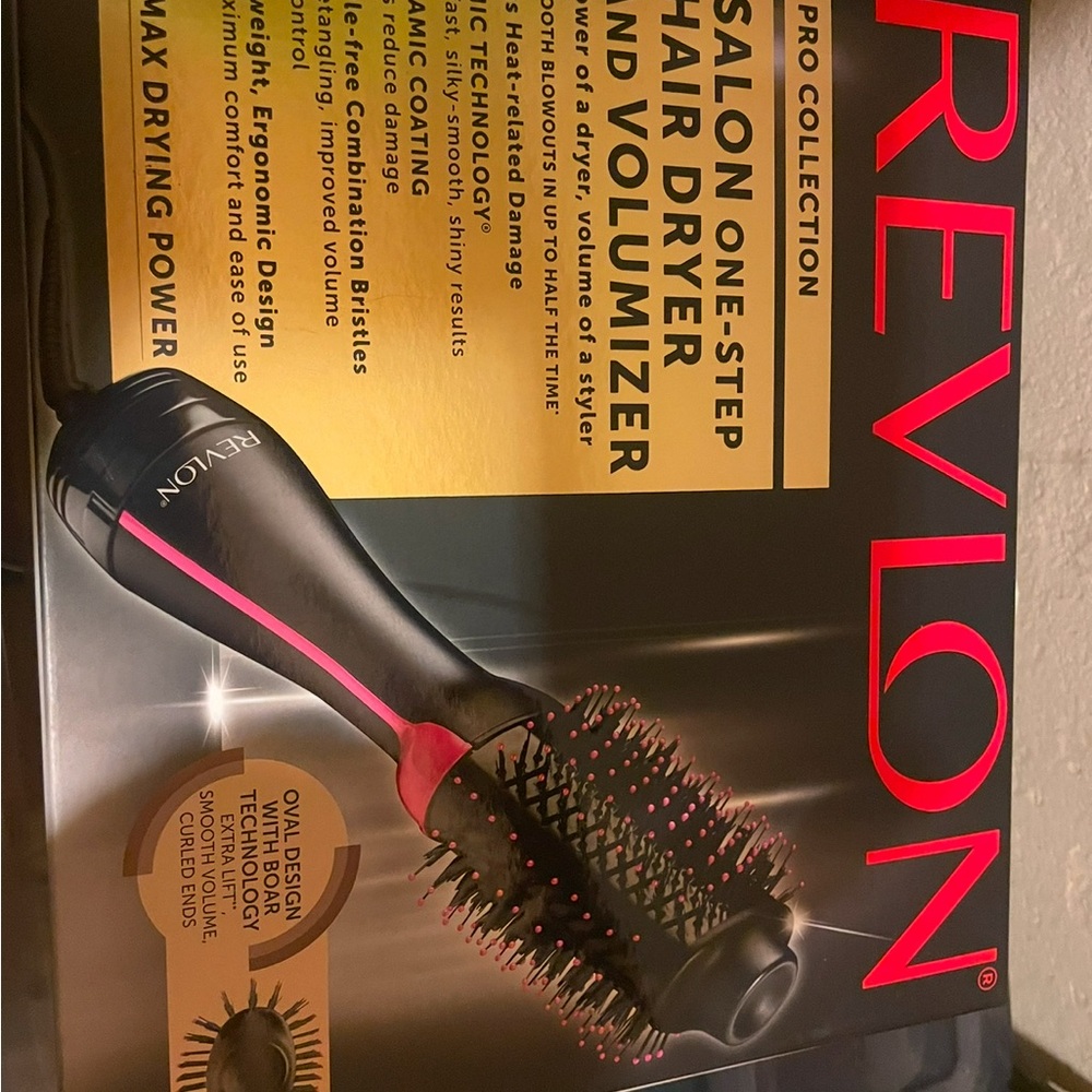 Revlon Black and Pink Hair Dryer Brush